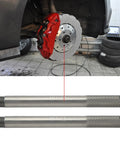Kick It Up A Notch With These Heavy Duty Two Piece Wheel Hanger Alignment Pins For Car Tire Repair, Universal M14x1.5 Aluminum Alloy Hub Locating Studs That Make Wheel Swaps An Absolute Breeze Every Time, showcasing brake rotor and alignment pins.