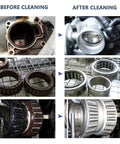 Before and after cleaning mechanical components using Heavy Duty 15 Liter Industrial Ultrasonic Tank For Parts Cleaning 304 Stainless Steel.
