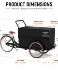 Product dimensions of Kickstart Your Curbside Hustle With This Heavy Duty Outdoor Coffee Cart showing size and features.