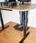 Flexible Under Desk Cable Raceway for Sit Stand Desks, Sleek S Shaped Channel to Hide and Organize Wires, Protect Cables, Black