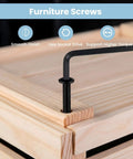 24 Piece M6 X 25mm Hex Socket Flat Head Bolts Heavy Duty Carbon Steel Black Oxide Finish installed in wooden furniture.