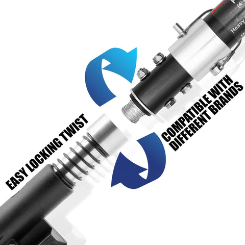 Powder Actuated Saddle Head Attachment For Pole Mounts And Ceiling Grid Installations showcasing easy locking twist system
