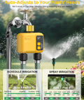 WiFi Water Timer For Garden Hose No Fuss Two Zone With Smart Sprinkler Control 984 Ft RF Range Brass Inlet attached to tap