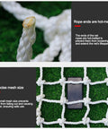 Beefy Heavy Duty Lifting Net Nylon Cargo Sling Net showing hot-melted rope ends and precise mesh size for stability.