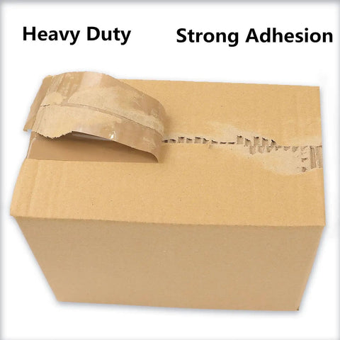 Two Roll Pack Clear Packing Tape With Dispenser 2.7 Mil Thick 1.88 Inch Wide 55 Yard Long Heavy Duty Moving Tape sealing a box