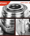 Close-up of 2 X Front Or Rear Wheel Bearing And Hub Assembly 6-Lug Compatible With Cadillac SRX 2010 2016 And Saab 9-4X 2011