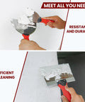 Using All In One Drywall Repair Kit 10 Piece Set With 4 Putty Knives 1 2 4 6 Inches 3 Taping Knives 8 10 12 Inches for wall repair