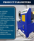 Product parameters for Heavy Duty Electric Hydraulic Hose Crimping Machine Workhorse With Ten Interchangeable Dies.