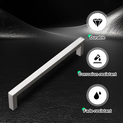 Six And One Quarter Inch Brushed Nickel Stainless Steel Cabinet Pulls 20 Pack Hollow Drawer Pulls And Dresser Handles display