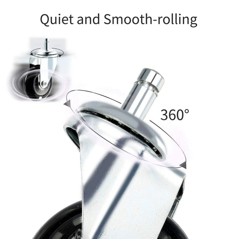 Badass No Sweat Hair Free Caster Wheels For Salon Cart Beauty Table Trays Set Of Four Smooth Rollers That Never Tangle Safe For Vinyl Wood Tiles Pro Beauty Gear