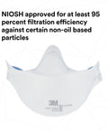 Super Comfy N95 Particulate Respirator Pack Of 20 With 3 Panel Flat Fold Design For Easy Facial Movement Reduces Eyewear Fogging