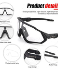 Dope Photochromic Cycling Glasses For Men And Women Mountain Bike Sunglasses With Lens That Darkens From Clear To Gray UV Protection
