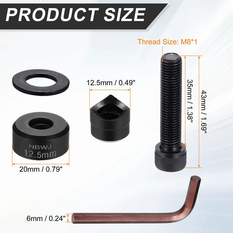 Heavy Hitter Metric Sheet Metal Hole Punch Set Bearing Steel Knockout Tool Bang Out Clean Circular Cuts In Thick Plate Fab Work That Truly Rocks The Shop Floor