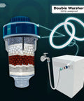 Washing Machine Filter For Hard Water With Crystal Resin And Three Tourmaline Balls For Inlet Water On Tap, Dual Leakproof Design