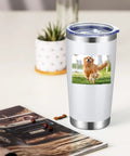 Premium Bulk Personalized 20 Oz Stainless Steel Tumbler With Lid Insulated Double Wall Cup Custom Text Or Photo Logo Print Navy Shade with pet photo