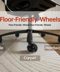 3 Inch Office Chair Wheels Set Of 5 Double Rollerblade Replacement For Smooth Quiet Rolling On Hardwood Floors And Carpets