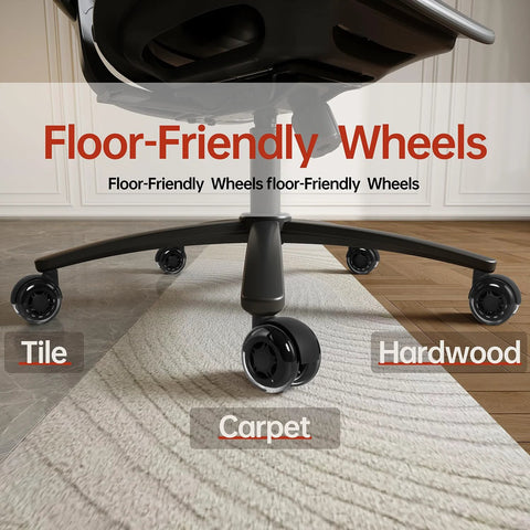 3 Inch Office Chair Wheels Set Of 5 Double Rollerblade Replacement For Smooth Quiet Rolling On Hardwood Floors And Carpets