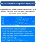 Multi-temperature profile selection display for Benchtop Reflow Oven With 1500W Infrared Heater And Hot Air Circulation