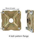 4 bolt pattern flange for Beefy 32 Inch Go Kart Rear Axle Kit With 5 Inch Wheels And Rain Tires 11x7.10-5 3 Stud Hubs
