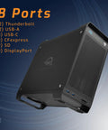 Goes Hard Eight Bay External Storage Enclosure with 8 ports including Thunderbolt and USB-C for versatile connectivity.
