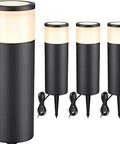 5W Low Voltage Landscape Pathway Lights Pack Of 4 12V LED Bollard Path Lights with aluminum housing and frosted lens