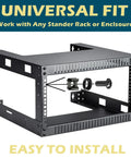 50 Pack M6 Rack Mount Cage Nuts Screws Washers With Quick Pull Installation Tool For Server Cabinets showing installation details.