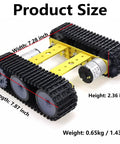 Robot Tank Chassis For Arduino Raspberry Pi Microbit Diy STEAM Education Premium Metal Tracked Robotic Chassis Control Platform dimensions