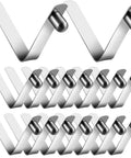 16 Pieces Canopy Push Button Clips Stainless Steel V Shaped Tent Pole Clips 8 Mm Spring Button Locks For Camping Tents Kayaks Paddles