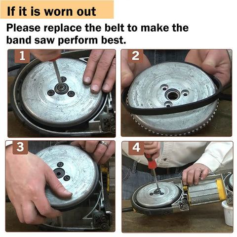 Replacement 6 Inch Bandsaw Tires 1/2 Inch Wide For Dewalt and Porter Cable installation steps