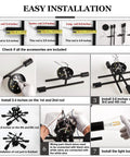 Installation guide for Six Light Black Matte Sputnik Ceiling Light Fixture Semi Flush Mount With E26 Base step by step