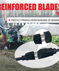 Heavy Duty Outdoor Extension Cord 100 Ft with 16/3 SJTW Cable, 3 Prong Grounded Plug close-up with reinforced connection