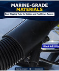 Outboard Rigging Flange Kit With Fuel Hose Port And Hose Union For Boats No Fuss Install Rigging Sleeve And Cable Access Tube