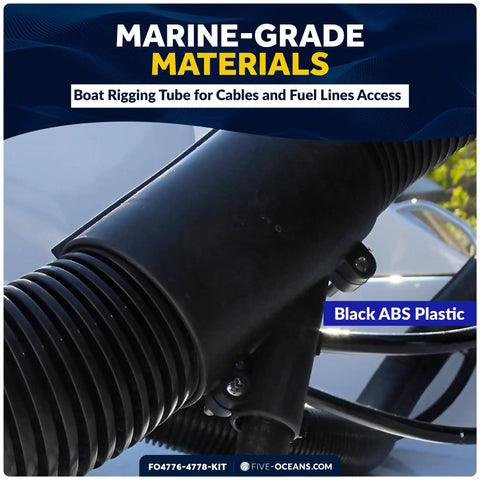 Outboard Rigging Flange Kit With Fuel Hose Port And Hose Union For Boats No Fuss Install Rigging Sleeve And Cable Access Tube