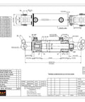 Beefed Up Heavy Duty 3 Inch Bore 8 Inch Stroke Hydraulic Cylinder With Welded Threaded Clevis End, 3000 PSI Rating, Dual Acting, SAE 8 Ports, 1.5 Inch Rod, 18.25 Inch Retracted, 26.25 Inch Extended, Pin Holes 1 Inch technical drawing