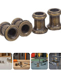 Grab These 8pcs Long Thread Lamp Pipe Couplers Made Of Heavy Duty Zinc To Join Light Fixture Connectors And Extend Pendant Rods With Ease For Any Home Glow Project. 8-piece gold zinc lamp pipe couplers