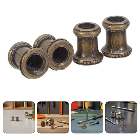 Grab These 8pcs Long Thread Lamp Pipe Couplers Made Of Heavy Duty Zinc To Join Light Fixture Connectors And Extend Pendant Rods With Ease For Any Home Glow Project. 8-piece gold zinc lamp pipe couplers