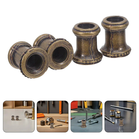 Get Your Lamps Ready With This 8 Piece Zinc Alloy Threaded Adapter Coupling Kit For Pipe Fixtures And Light Repairs Featuring Heat Resistant Build And Secure Long Thread Design To Keep Things Tight No More Loose Parts Or Broken Fittings On Your, 8 zinc alloy lamp nipple joiners