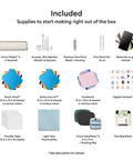 Maker 4 Smart Cutting Machine Engagement Plus Bundle With EasyPress 3 Heat Press 9x9 Mat Tote Bag Materials Samplers Fine Point Pens