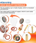 Components of Pro TIG Gas Lens Glass Cup Kit for WP17 WP18 WP26 Torch, including glass cup and copper collet body