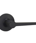 Manchester Entry Door Lever With Lock Matte Black, Easy Install With Phillips Screwdriver, Reversible Lever