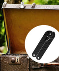 4 Pack 9 Inch 180 Degree Rotatable Folding Lid Support Hinges Black Heavy Duty Iron Construction For Cabinets Boxes Chests Durable Anti Rust Finish shown installed on an open wooden chest