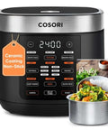 No Fuss 10 Cup Rice Cooker With 24 Hour Keep Warm And Nonstick Ceramic Inner Pot 18 Fuzzy Logic Functions
