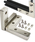 Ten Sets Of 2020 Stainless Steel T Slot Corner Brackets L Shape Joint Plates with nuts and bolts for 20mm V Slot aluminum profiles