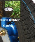 Set Of Four Heavy Duty Pneumatic Swivel Casters With 8 Or 10 Inch Natural Rubber Tires For Industrial Carts showcasing rubber tire and material.