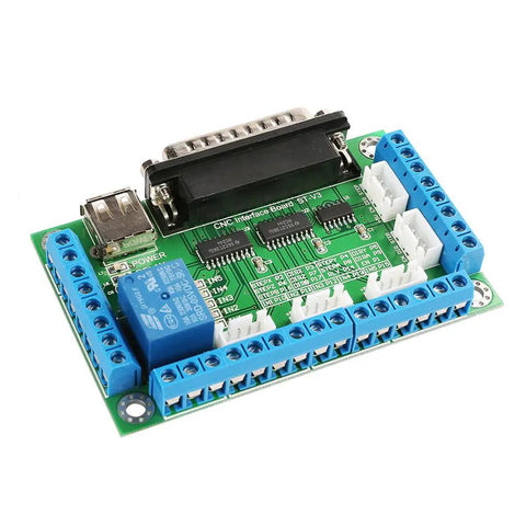 5 Axis Breakout Board For Stepper Motor Driver CNC Mill With Two Stage Signal Processing Anti Jamming Relay Output Interface