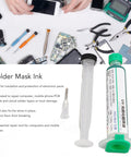 2 Pack Solder Mask Ink PCB Curing Kit For Computer And Mobile Repair Pro Grade Solder Mask Ink 2 Nozzles 2 Push Rods Insulation Shield