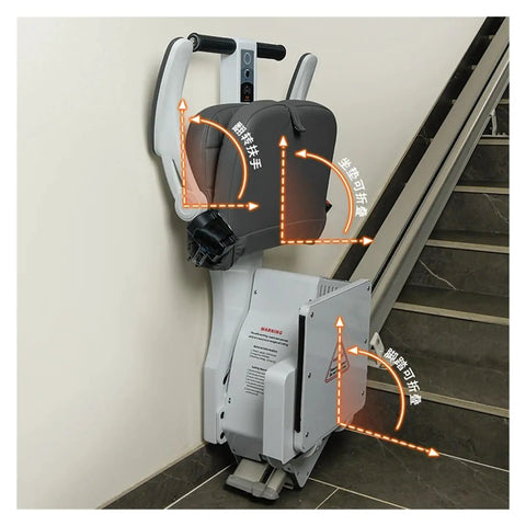 Climb Stairs Without The Hassle Using This Heavy Duty Seat Elevator Chair Lift For Home And Villa Standing Model Built Like A Tank With Overload Protection And Solid Steel Construction For Seniors