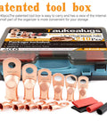 Ultimate Battery Terminal Kit With 240 Pcs Copper Ring Lugs And Crimp Connectors For AWG 8 To 4/0 Gauge with two-sided box