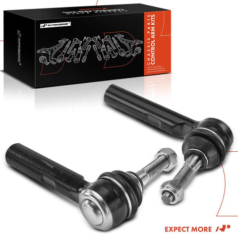 Direct Fit Front Outer Tie Rod End Replacement For Chrysler 200 2011 2014 Sebring 2007 2010 Avenger 2008 2014, black steel pair