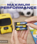 Top Rated AAA Alkaline Batteries 12 Pack 1.5 Volt Hella Long Lasting Power Delivering Serious Juice For Gaming Remotes Cameras And Everyday Home Essentials in battery holder.